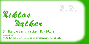 miklos walker business card